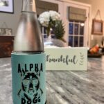 Custom screen printed drink koozie produced by Alpha Dogg Graphics in Austin TX
